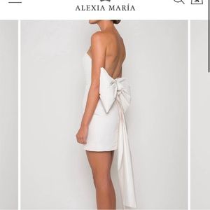 Alexia Maria Silk Large Bow Dress - Size 2, perfect after party wedding dress!!